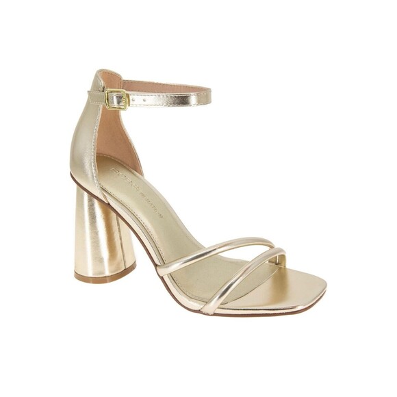 BCBGeneration Shoes - BCBGeneration Womens Patria Sandals SZ 11 Gold Easy Walk Heels Block Strap